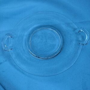 Clear Glass Dessert Plate with Handles